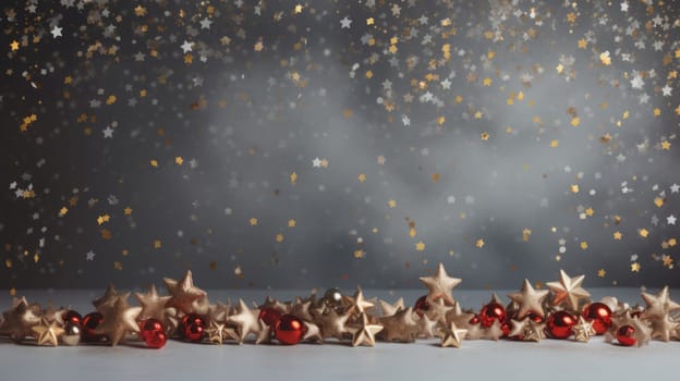 Festive joy and magic through this captivating Christmas backdrop, offering copy space