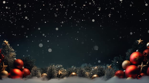 Holiday joy with this beautifully composed Christmas backdrop offering copy space