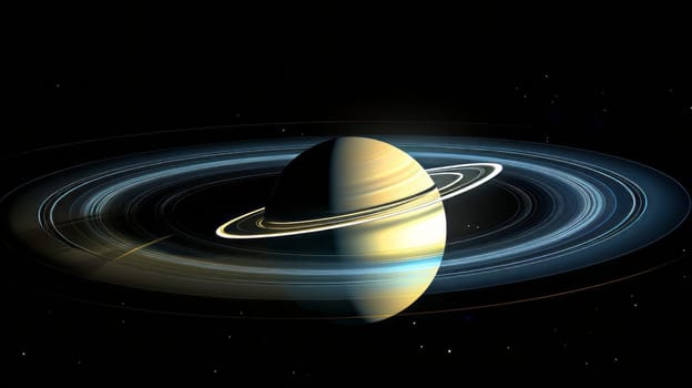 Saturn and its majestic rings captured in an artist's vivid rendering