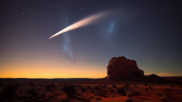 A mesmerizing comet streaking across the heavens