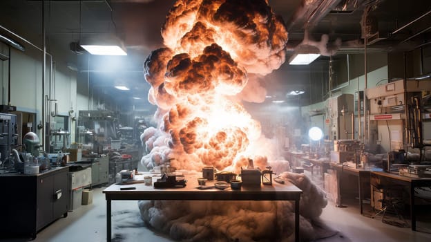 A nuclear explosion simulation in a laboratory