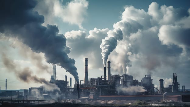 A factory releasing hazardous emissions into the atmosphere