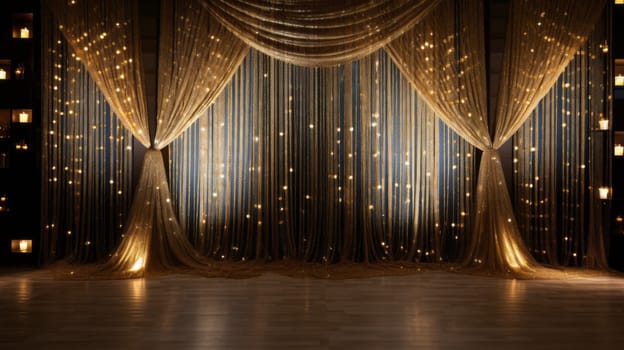 Glittering glamor backdrop, a visual symphony of sophistication