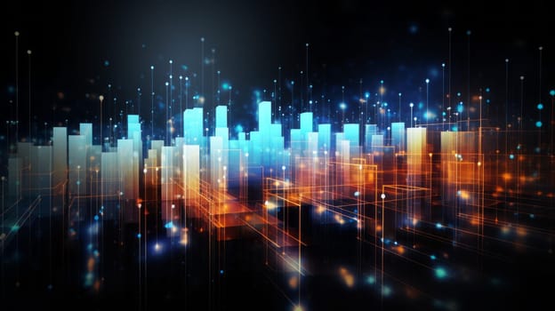 Vibrant and illuminated cityscape at night