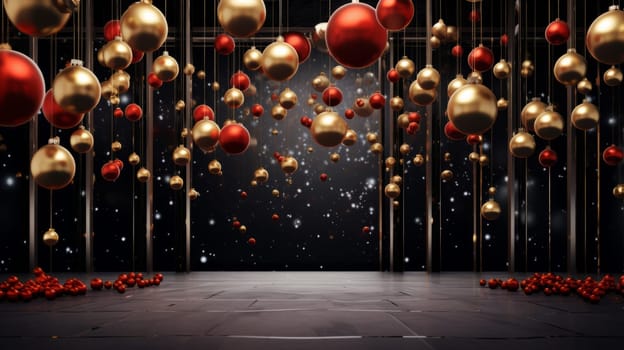 Sophisticated Christmas holiday background with corporate festive decor