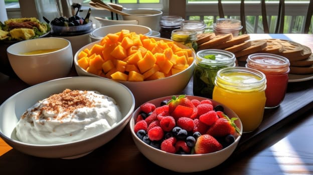 Wholesome breakfast spread, starting the day right