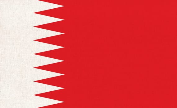 Flag on fabric surface. Bahrain national flag on textured background. Bahrain state flag. Fabric texture. Kingdom of Bahrain. Asian country. Flag of Bahrain - 3D illustration - Fabric Texture