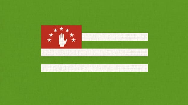 Flag of Abkhazia. Flag of the unrecognized republic of Abkhazia. Part of Georgia Abkhazia. Abkhazian state symbol. Caucasian land. Caucasian country. Republic of Abkhazia