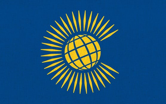 Flag of Commonwealth of Nations. British Commonwealth of Nations. flag of the international organization. Fabric texture. political and economic concept