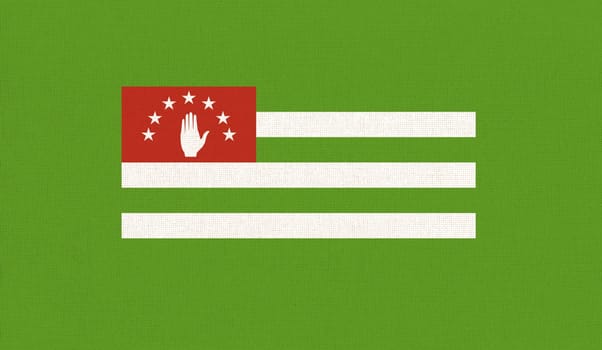Flag of Abkhazia. Flag of the unrecognized republic of Abkhazia. Part of Georgia Abkhazia. Abkhazian state symbol. Caucasian land. Caucasian country. Republic of Abkhazia