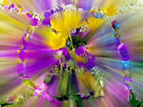 posy of flowers, partially sharp