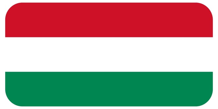 the Hungarian national flag of Hungary, Europe with rounded corners