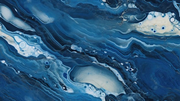 abstract marble texture agate navy blue, ai