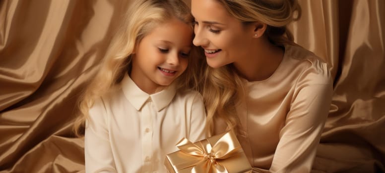 mother daughter bonding present gift gold theme xmas