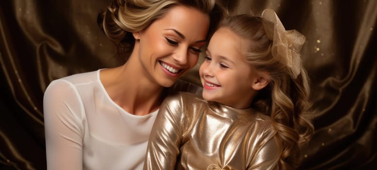 mother daughter bonding present gift gold theme xmas
