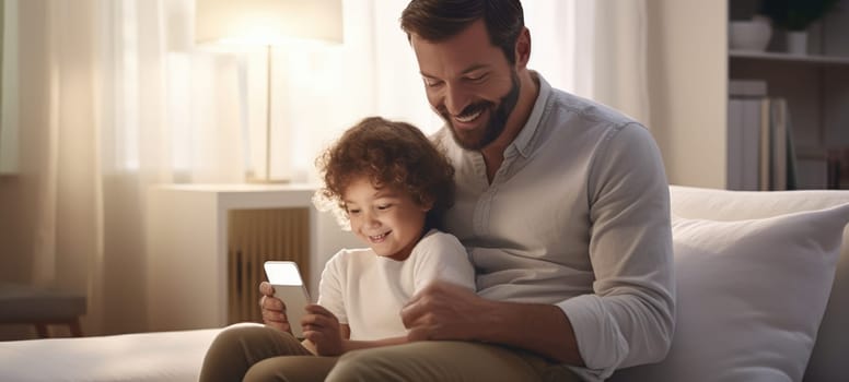 parenting smart phone happiness indoor