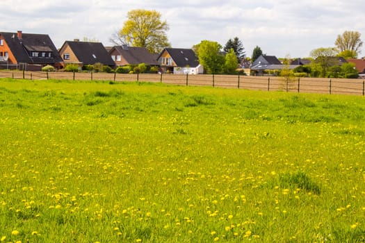 German countryside landscape, Lower Rhine Region, Germany