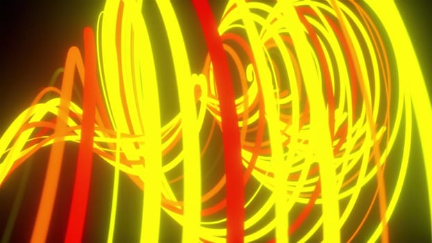 Spiral colorful lines. Computer generated 3d render