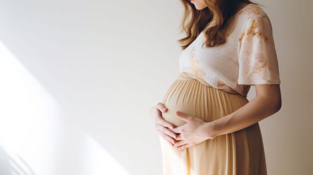 woman pregnant expecting maternity dress mom, ai