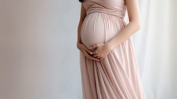 woman pregnant expecting maternity dress mom, ai