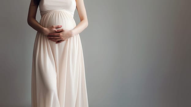 woman pregnant expecting maternity dress mom, ai