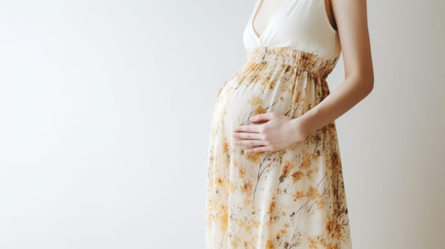woman pregnant expecting maternity dress mom, ai