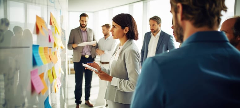 postit post it business office brainstorm with teamwork, ai