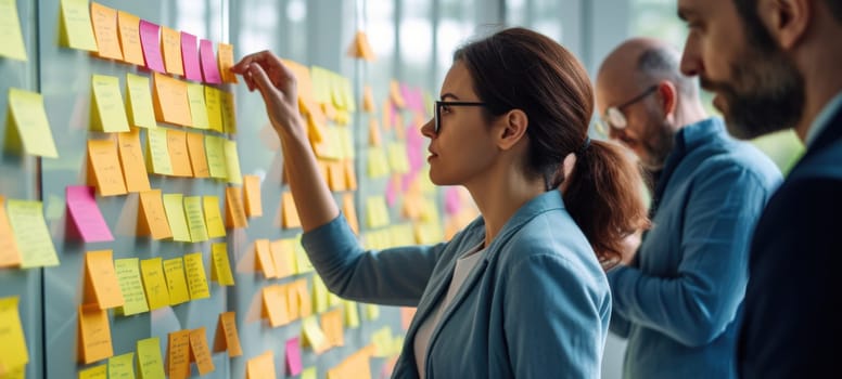 postit post it business office brainstorm with teamwork, ai