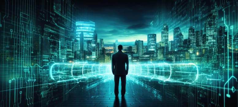 cyber business online technology internet web3, ai