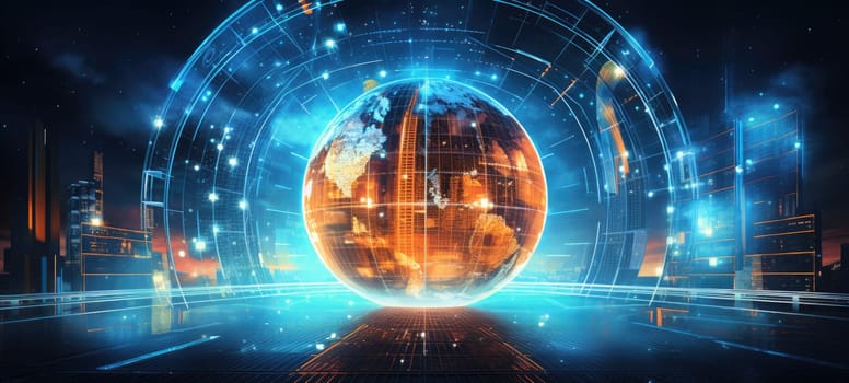globe world earth map planet city, ai