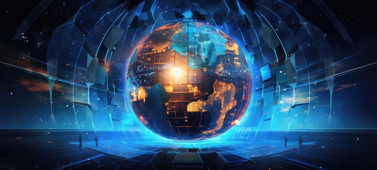 globe world earth map planet city, ai