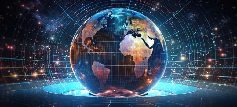 globe world earth map planet city, ai