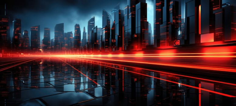 futuristic cyber buildings tech concept, ai
