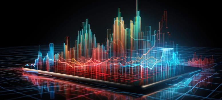 abstract digital business city smart phone, ai