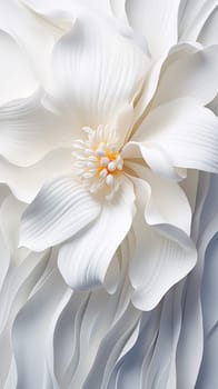white delicate flower on a light background. smooth lines and texture. Generative AI