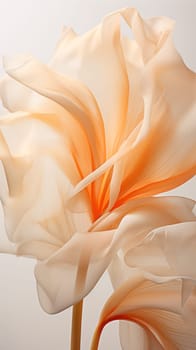tulip petal as a silky detail of the finest delicate flowing fabric. background or wallpaper.Generative AI