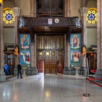 Istanbul, Turkey - May 13, 2023: Interior of St. Anthony of Padua Church, the largest Roman Catholic church in Istanbul, located on Istiklal Street, Beyoglu district