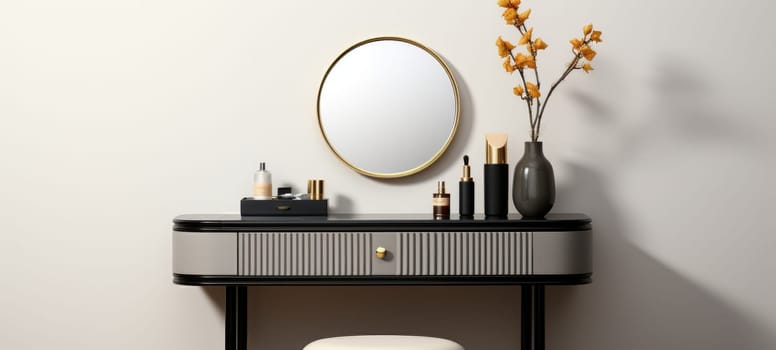 elegant minimalistic vanity stool interior home bathroom, ai