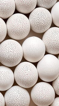 white background with snow-white ceramic balls .Generative AI