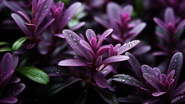 close-up fresh rosemary green organic background. Generative AI