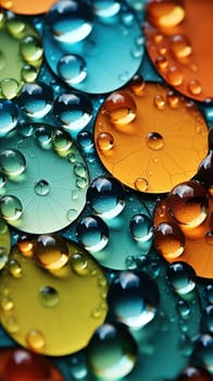 macro image of a drop of water on the leaves and petals of a flower after the rain