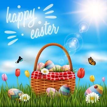 Beautiful easter egg background