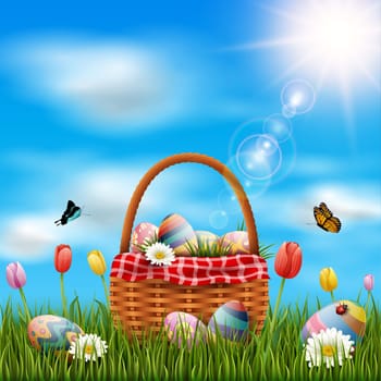 Beautiful easter egg background