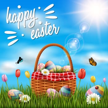 Beautiful easter egg background