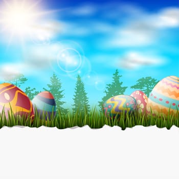 Beautiful easter egg background