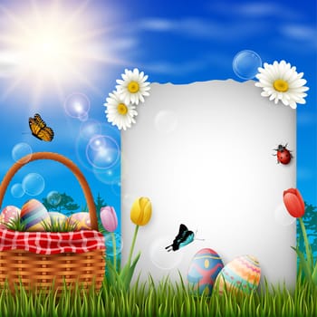 Beautiful easter egg background