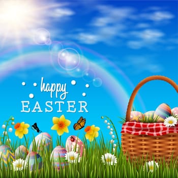 Beautiful easter egg background