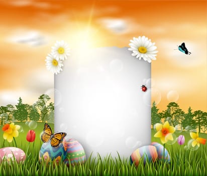 Beautiful easter egg background
