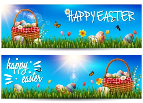 Beautiful easter egg background