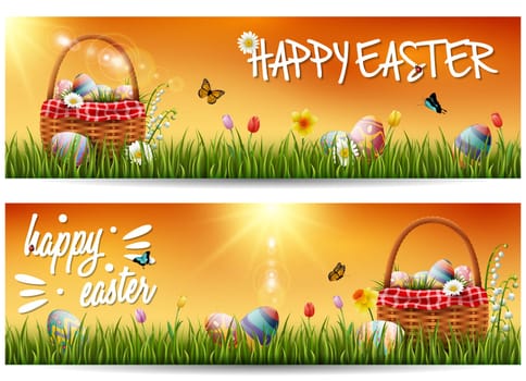 Beautiful easter egg background